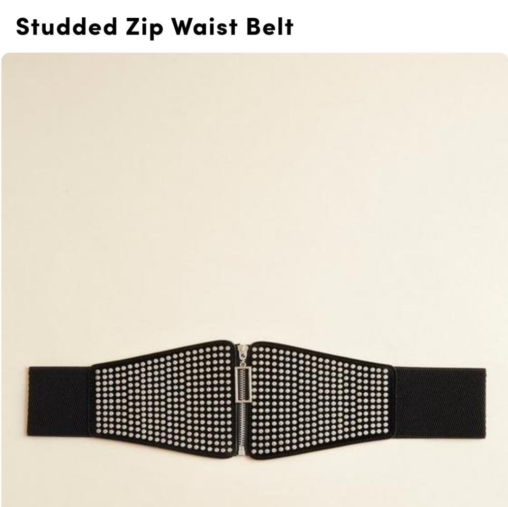 Studded Zip Waist Belt
